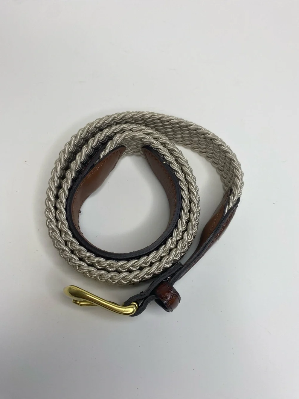 Webbed and embossed Leather Belt Size 36 Preppy Classic Country club